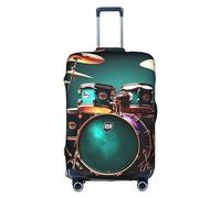 DJnni Flops Slippers Art Sandals Travel Box Protective Cover,Suitcase Cover,Travel Luggage Cover,Suitcase Protector Fits 18-32 In, Cool Drum Set, L