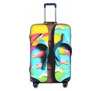 DJnni Flops Slippers Art Sandals Travel Box Protective Cover,Suitcase Cover,Travel Luggage Cover,Suitcase Protector Fits 18-32 In, Flops Slippers Art Sandals, M