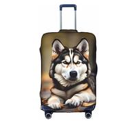DJnni Flops Slippers Art Sandals Travel Box Protective Cover,Suitcase Cover,Travel Luggage Cover,Suitcase Protector Fits 18-32 In, Cute Huskys, M