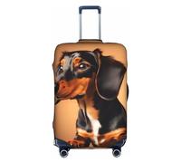DJnni Flops Slippers Art Sandals Travel Box Protective Cover,Suitcase Cover,Travel Luggage Cover,Suitcase Protector Fits 18-32 In, Cute Dachshund Dog, M