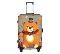 DJnni Flops Slippers Art Sandals Travel Box Protective Cover,Suitcase Cover,Travel Luggage Cover,Suitcase Protector Fits 18-32 In, Dancing Thanksgiving Bears, M