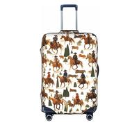 DJnni Flops Slippers Art Sandals Travel Box Protective Cover,Suitcase Cover,Travel Luggage Cover,Suitcase Protector Fits 18-32 In, Cowboy Ride Horse, L