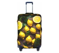 DJnni Gold Black Wallpapers Travel Box Protective Cover,Suitcase Cover,Travel Luggage Cover,Suitcase Protector Fits 18-32 In, Fresh Tropical Lemons, S