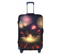 DJnni Gold Black Wallpapers Travel Box Protective Cover,Suitcase Cover,Travel Luggage Cover,Suitcase Protector Fits 18-32 In, Explosion Fireworks 3D, XL
