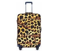 DJnni Golden Retrievers Travel Box Protective Cover,Suitcase Cover,Travel Luggage Cover,Suitcase Protector Fits 18-32 In, Fun Leopard Prints, M