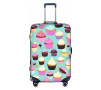 DJnni Golden Retrievers Travel Box Protective Cover,Suitcase Cover,Travel Luggage Cover,Suitcase Protector Fits 18-32 In, Cupcake Pattern, L