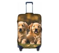 DJnni Golden Retrievers Travel Box Protective Cover,Suitcase Cover,Travel Luggage Cover,Suitcase Protector Fits 18-32 In, Golden Retriever Dogs Puppies Pets, L