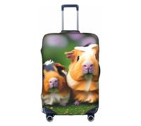 DJnni Golden Retrievers Travel Box Protective Cover,Suitcase Cover,Travel Luggage Cover,Suitcase Protector Fits 18-32 In, Cute Guinea Pigs, S