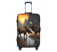 DJnni Golden Retrievers Travel Box Protective Cover,Suitcase Cover,Travel Luggage Cover,Suitcase Protector Fits 18-32 In, Deer Bear Moose, XL
