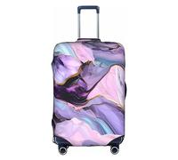 DJnni Greece Map Travel Box Protective Cover,Suitcase Cover,Travel Luggage Cover,Suitcase Protector Fits 18-32 In, Colorful Marble Pastel Pink Blue Purple, S
