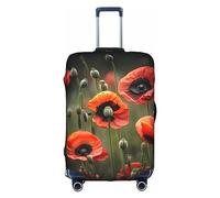 DJnni Happy Valentine'S Day Travel Box Protective Cover,Suitcase Cover,Travel Luggage Cover,Suitcase Protector Fits 18-32 In, Poppy Flowers, M