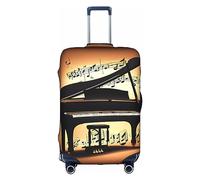DJnni Happy Valentine'S Day Travel Box Protective Cover,Suitcase Cover,Travel Luggage Cover,Suitcase Protector Fits 18-32 In, Piano Violin And Music Notes, XL