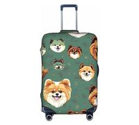 DJnni Happy Valentine'S Day Travel Box Protective Cover,Suitcase Cover,Travel Luggage Cover,Suitcase Protector Fits 18-32 In, Pomeranians Pattern, XL
