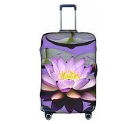 DJnni Happy Valentine'S Day Travel Box Protective Cover,Suitcase Cover,Travel Luggage Cover,Suitcase Protector Fits 18-32 In, Purple Lotus Flower, M