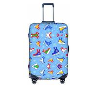 DJnni Indian Alpaca Travel Box Protective Cover,Suitcase Cover,Travel Luggage Cover,Suitcase Protector Fits 18-32 In, Hockey Elements Creative Patterned, L
