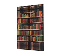 DJnni Library Bookshelf Book Frameless Decorative Painting16x24in For Living Room Bedroom Kitchen Home Wall Decoration Paintings