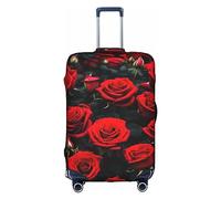 DJnni Monarch Butterflies Travel Box Protective Cover,Suitcase Cover,Travel Luggage Cover,Suitcase Protector Fits 18-32 In, Many Red Rose, S