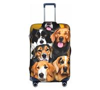 DJnni Monarch Butterflies Travel Box Protective Cover,Suitcase Cover,Travel Luggage Cover,Suitcase Protector Fits 18-32 In, Many Dogs, S