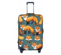 DJnni Monarch Butterflies Travel Box Protective Cover,Suitcase Cover,Travel Luggage Cover,Suitcase Protector Fits 18-32 In, Many Foxes, S
