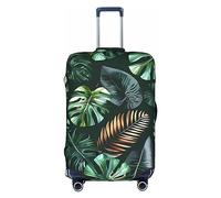 DJnni Monarch Butterflies Travel Box Protective Cover,Suitcase Cover,Travel Luggage Cover,Suitcase Protector Fits 18-32 In, Tropical Leaves, S