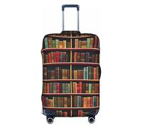 DJnni Monarch Butterflies Travel Box Protective Cover,Suitcase Cover,Travel Luggage Cover,Suitcase Protector Fits 18-32 In, Library Bookshelf Book, XL
