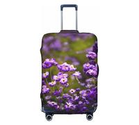 DJnni Native American Pattern Travel Box Protective Cover,Suitcase Cover,Travel Luggage Cover,Suitcase Protector Fits 18-32 In, Many Purple Flowers, L