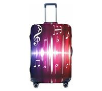 DJnni Owl Rabbit Birds Fox Travel Box Protective Cover,Suitcase Cover,Travel Luggage Cover,Suitcase Protector Fits 18-32 In, Music Notes., M