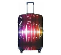 DJnni Owl Rabbit Birds Fox Travel Box Protective Cover,Suitcase Cover,Travel Luggage Cover,Suitcase Protector Fits 18-32 In, Musics, L