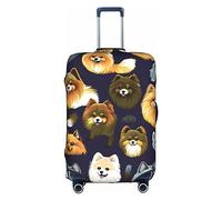 DJnni Penguins On The Iceberg Travel Box Protective Cover,Suitcase Cover,Travel Luggage Cover,Suitcase Protector Fits 18-32 In, Many Pomeranians Pattern, L