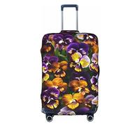 DJnni Pickleball Balls Colors Travel Box Protective Cover,Suitcase Cover,Travel Luggage Cover,Suitcase Protector Fits 18-32 In, Pansy Perfection, S