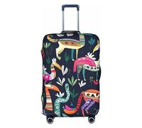 DJnni Pickleball Balls Colors Travel Box Protective Cover,Suitcase Cover,Travel Luggage Cover,Suitcase Protector Fits 18-32 In, Mexican Otomi Animals, L