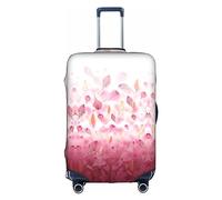 DJnni Pomeranians Cartoon Flowers Travel Box Protective Cover,Suitcase Cover,Travel Luggage Cover,Suitcase Protector Fits 18-32 In, Pink Petals., M