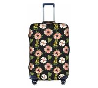 DJnni Pomeranians Cartoon Flowers Travel Box Protective Cover,Suitcase Cover,Travel Luggage Cover,Suitcase Protector Fits 18-32 In, Pink Jasmine Flower, M