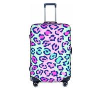 DJnni Pomeranians Cartoon Flowers Travel Box Protective Cover,Suitcase Cover,Travel Luggage Cover,Suitcase Protector Fits 18-32 In, Pink Lepard, S