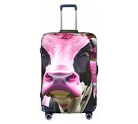 DJnni Purple Flowers Travel Box Protective Cover,Suitcase Cover,Travel Luggage Cover,Suitcase Protector Fits 18-32 In, Pink Flower Show Cows Cattle, M
