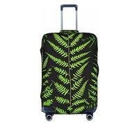 DJnni Purple Flowers Travel Box Protective Cover,Suitcase Cover,Travel Luggage Cover,Suitcase Protector Fits 18-32 In, Natural Plant Silhouette Fern Leaf, L