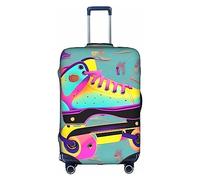 DJnni Rainbow Hearts Travel Box Protective Cover,Suitcase Cover,Travel Luggage Cover,Suitcase Protector Fits 18-32 In, Colorful Roller Skates, S