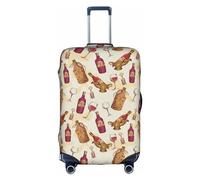 DJnni Red Wine Travel Box Protective Cover,Suitcase Cover,Travel Luggage Cover,Suitcase Protector Fits 18-32 In, Red Wine, S