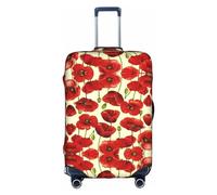 DJnni Red Wine Travel Box Protective Cover,Suitcase Cover,Travel Luggage Cover,Suitcase Protector Fits 18-32 In, Red Flower., S