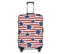 DJnni Red Wine Travel Box Protective Cover,Suitcase Cover,Travel Luggage Cover,Suitcase Protector Fits 18-32 In, Red White Star Stripe Flag, S
