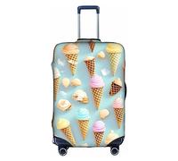 DJnni Retro Baseball Brown Travel Box Protective Cover,Suitcase Cover,Travel Luggage Cover,Suitcase Protector Fits 18-32 In, Ice Cream And Waffle Pattern, XL