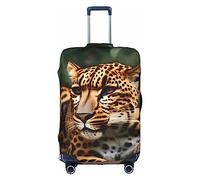 DJnni Retro Baseball Brown Travel Box Protective Cover,Suitcase Cover,Travel Luggage Cover,Suitcase Protector Fits 18-32 In, Leopard Pattern, L