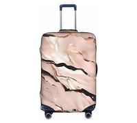 DJnni Retro Cool Camera Collection Travel Box Protective Cover,Suitcase Cover,Travel Luggage Cover,Suitcase Protector Fits 18-32 In, Pink Gold Marble, M