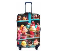 DJnni Retro Cool Camera Collection Travel Box Protective Cover,Suitcase Cover,Travel Luggage Cover,Suitcase Protector Fits 18-32 In, Ice Cream, XL