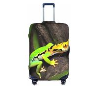 DJnni Retro Cool Camera Collection Travel Box Protective Cover,Suitcase Cover,Travel Luggage Cover,Suitcase Protector Fits 18-32 In, Green Geckos, XL