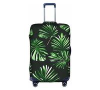 DJnni Retro Cool Camera Collection Travel Box Protective Cover,Suitcase Cover,Travel Luggage Cover,Suitcase Protector Fits 18-32 In, Green Leaves Of Palm Tree Tropical Plant, L