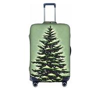 DJnni Retro Mermaid Travel Box Protective Cover,Suitcase Cover,Travel Luggage Cover,Suitcase Protector Fits 18-32 In, Pine Needle Tree Winter Landscape, L