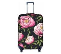 DJnni Retro Mermaid Travel Box Protective Cover,Suitcase Cover,Travel Luggage Cover,Suitcase Protector Fits 18-32 In, Peony Flowers Blossom Print, S