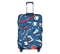 DJnni Retro Mermaid Travel Box Protective Cover,Suitcase Cover,Travel Luggage Cover,Suitcase Protector Fits 18-32 In, Ice Hockey Print, L