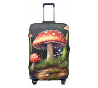 DJnni Retro Mermaid Travel Box Protective Cover,Suitcase Cover,Travel Luggage Cover,Suitcase Protector Fits 18-32 In, Painting Mushroom, XL